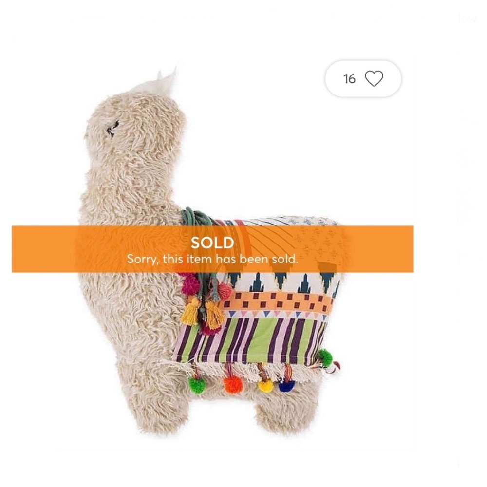 Furry Llama Throw Pillow *SOLD* 😁😁😁